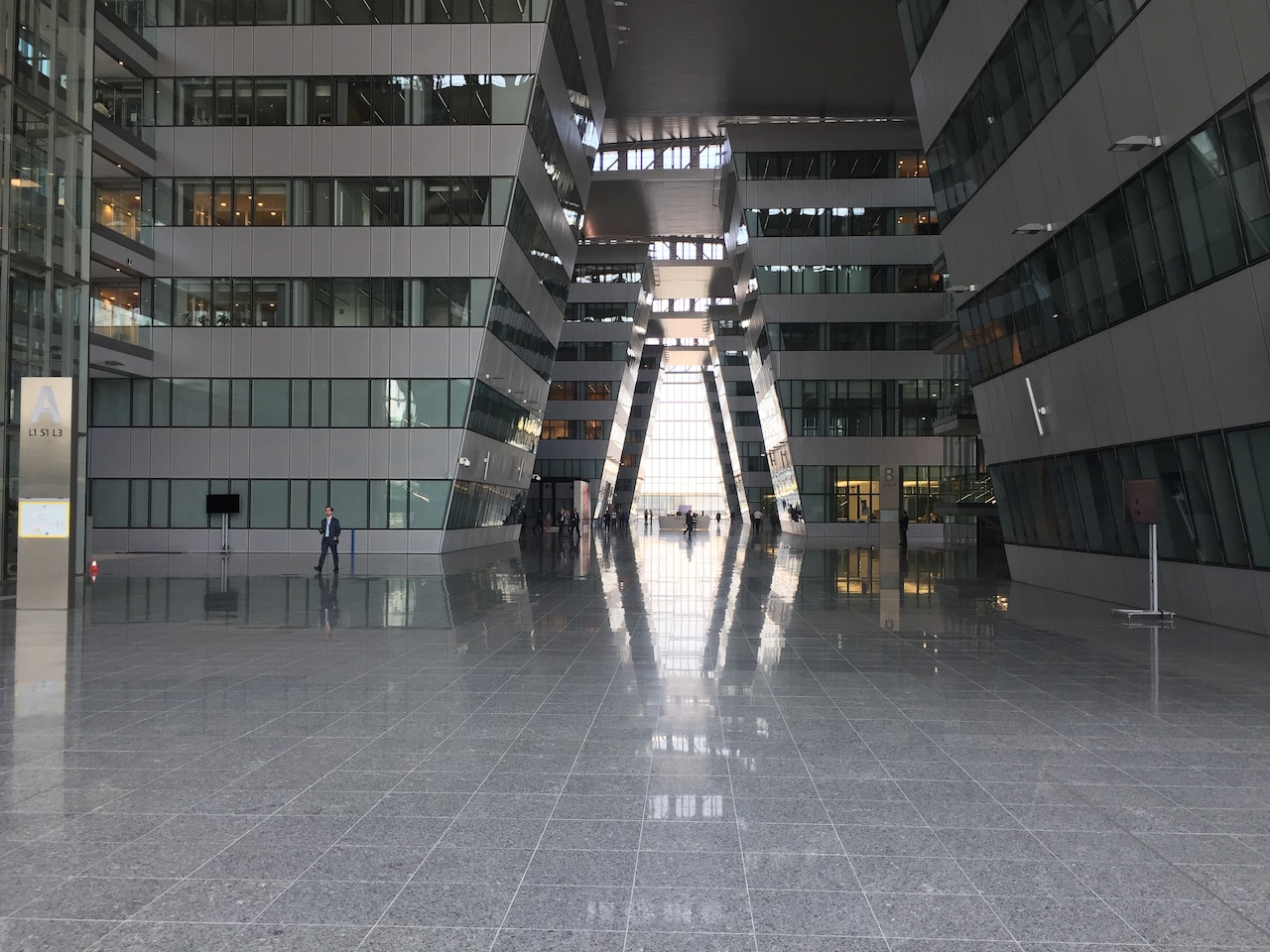 The new NATO headquarters building has an Agora -- a meeting place -- that ties the building together.