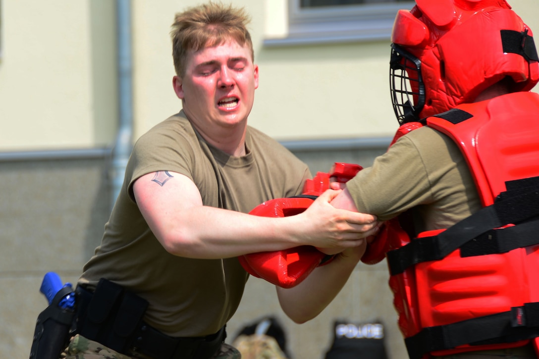 A soldier engages in certification training.