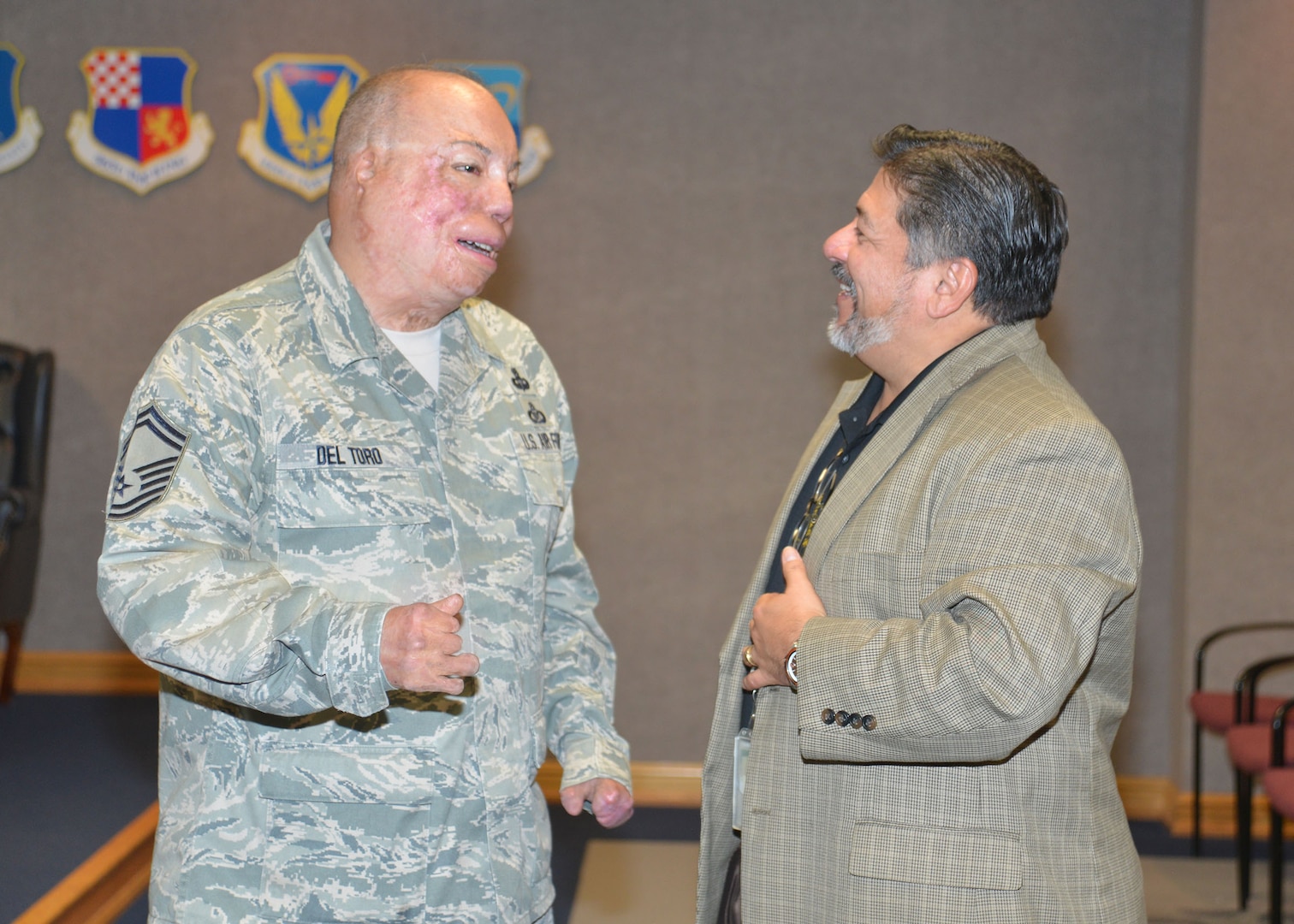The 25th Air Force Guest Speaker Program welcomed Senior Master Sgt. Israel Del Toro on May 15, 2018. Del Toro spoke to Airmen about his life experiences, career and what motivated him to survive after being injured in combat.
