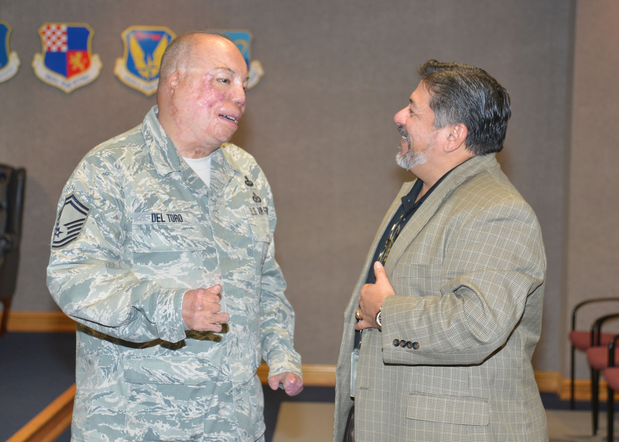The 25th Air Force Guest Speaker Program welcomed Senior Master Sgt. Israel Del Toro on May 15, 2018. Del Toro spoke to Airmen about his life experiences, career and what motivated him to survive after being injured in combat.