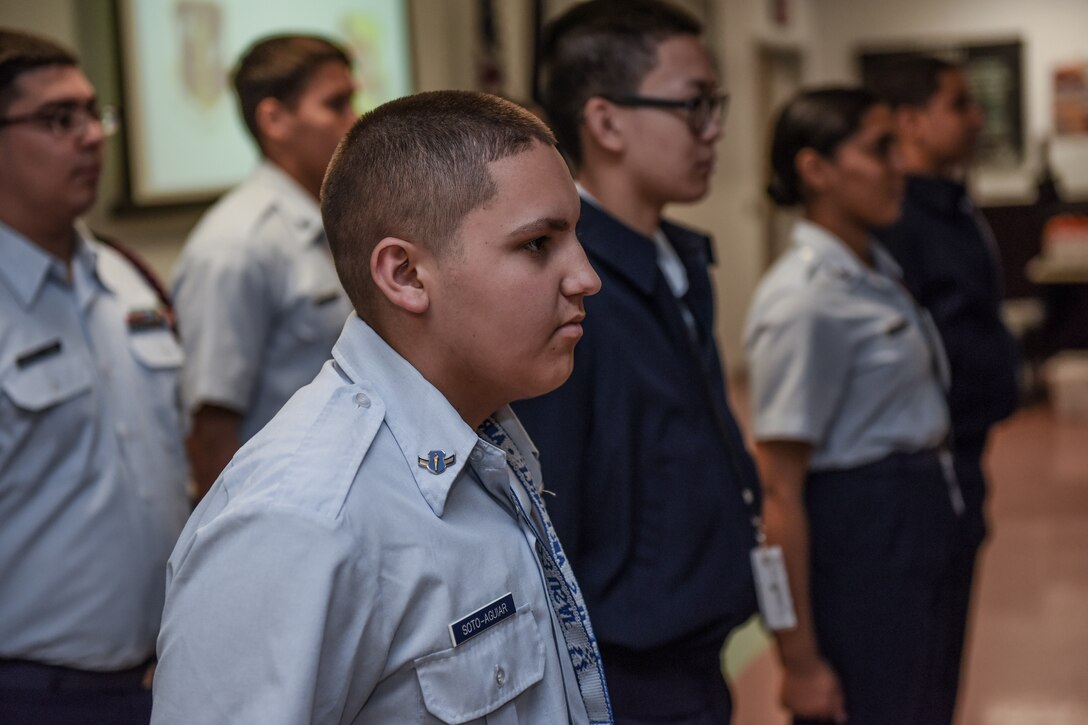 J.P. McCaskey Air Force Junior ROTC cadets visit the 193rd Special Operations Wing.