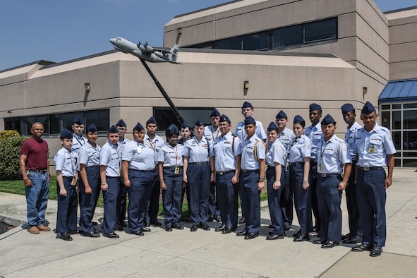 J.P. McCaskey Air Force Junior ROTC cadets visit the 193rd Special Operations Wing.