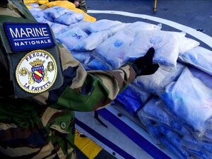 La Fayette crew inspect seized narcotics.