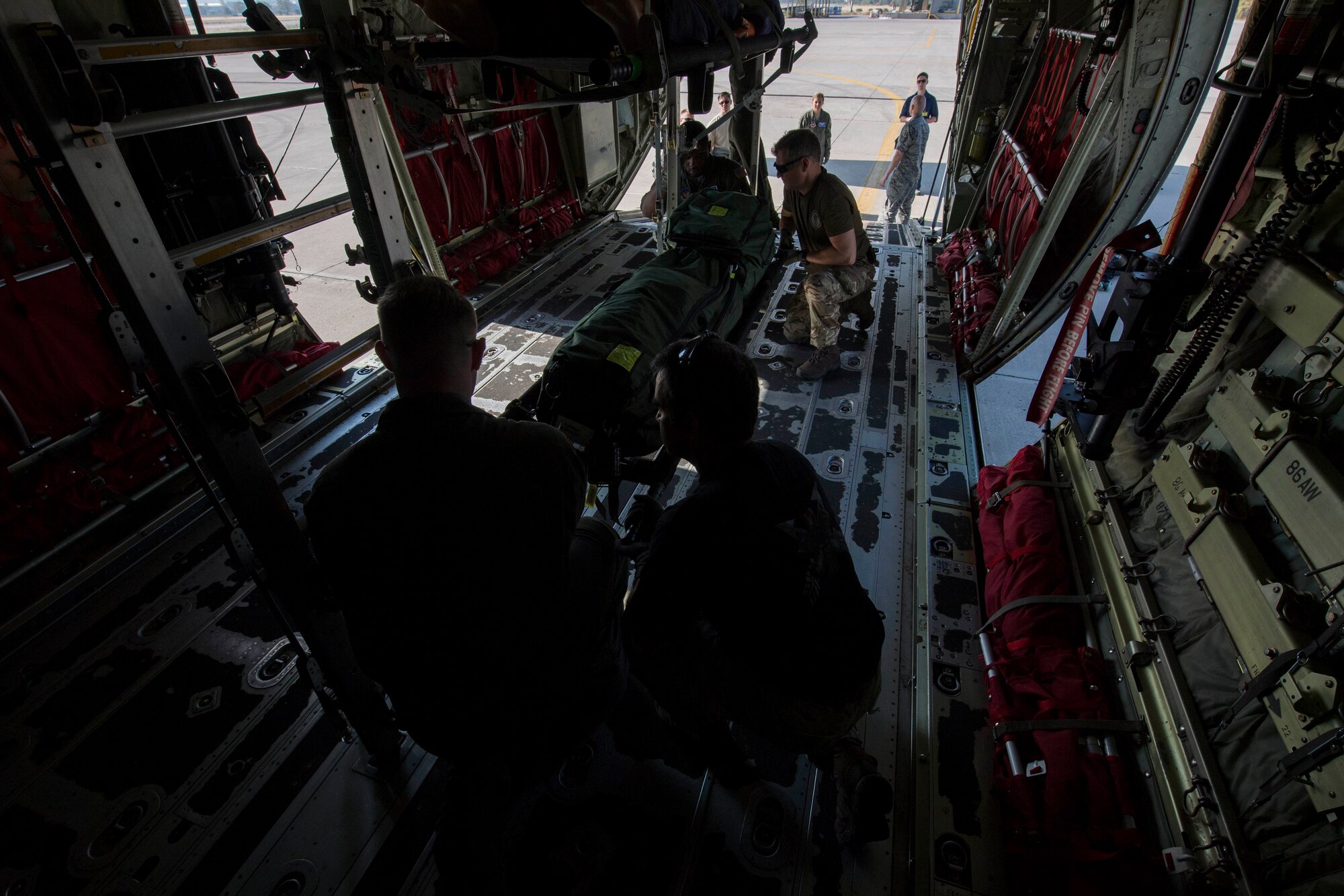Members of the 86th Aeromedical Evacuation Squadron worked hand in hand with Hellenic service members to improve on joint aeromedical evacuation operations during exercise Stolen Cerberus V.