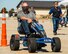 Bryan Crosby pedals through obstacles while wearing impairment goggles during the 4th annual Motorcycle Rodeo May 16, 2018, at Hill Air Force Base, Utah. Base riders also attended one of two mandatory safety briefings given at the base theater, which included guest speakers from the Utah Highway Patrol, wing safety and base leadership.  (U.S. Air Force photo by R. Nial Bradshaw)