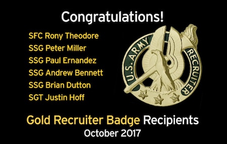 Gold Recruiter Badge returns to USAREC