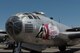 A B-29 Superfortress awaits visitors outside the Heritage Center at Travis Air Force Base, Calif., May 17, 2018. The aircraft, which was affixed with 12 .50 caliber machine guns, could carry 20,000 pounds of bombs. It flew with the 301st Bomb Group of Strategic Air Command and was assigned to Travis from 1943 – 1945. The base is celebrating its 75th anniversary all year and people can learn about much of the base’s history by visiting the Heritage Center. (U.S. Air Force photo by Tech. Sgt. James Hodgman)