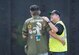 Two visitors talk at The Wall That Heals in Camden, S.C., May 5, 2018.