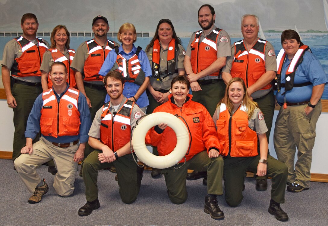 Rangers and their colleagues at the Wilmington District's John H. Kerr Dam and Reservoir showed their support for water safety on May 18 during "Wear Your Life Jacket to Work Day" at the project. USACE officials encourage the public to be safe in and around the water. If you own a life jacket, please take time to ensure that it functions properly.