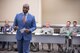 DeMaurice Smith addresses 16 of the Air Force's emerging leaders at the 2018 Squadron Commanders Course here at Joint Base Andrews, Md.