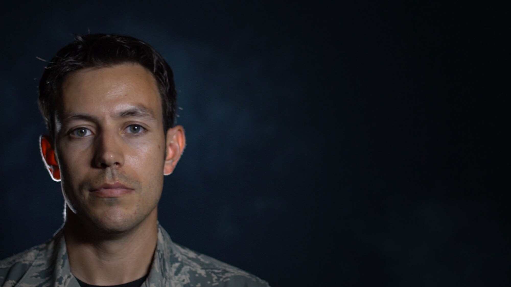 U.S. Air Force Wounded Warrior Master Sgt. Kenneth Guinn, 325th Civil Engineering Squadron Explosive Ordnance Disposal Logistics section chief, poses for a photo at Tyndall Air Force Base, Fla., May 15, 2018. Guinn was selected to participate in the 2018 Warrior Games for track, field, archery, power-lifting, sitting volley ball and wheelchair basketball. (U.S. Air Force photo by Senior Airman Tybee Hurst/Released)