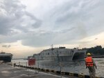 Sailors from U.S. 7th Fleet departed Changi Naval Base, Singapore, aboard USNS Millinocket (T-EPF 3) for a theater security cooperation (TSC) patrol in SoutheastAsia. 7th Fleet, which celebrates its 75th year in 2018, spans more than 124 million square kilometers, stretching from the International Date Line to the India/Pakistan border; and from the Kuril Islands in the North to the Antarctic in the South. 7th Fleet's area of operation encompasses 36 maritime countries and 50 percent of the world’s population with between 50-70 U.S. ships and submarines, 140 aircraft, and approximately 20,000 Sailors in the 7th Fleet.