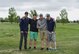 A four-man golf team from the 90th Tactical Response Force, pose for a group photo during the Police Week Security Forces golf tournament, May 18, 2018, on F.E. Warren Air Force Base, Wyo. Teams came out for a relaxed round of golf to end Police Week with a good time. In 1962, President John F. Kennedy signed a proclamation which designated May 15 as Peace Officers Memorial Day and the week in which that date falls as Police Week. People all across the United States participate in various events which honor those who have paid the ultimate sacrifice. (U.S. Air Force photo by Airman 1st Class Braydon Williams)