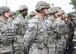 U.S. Air force and Republic of Korea Air Force security forces members stand alongside each other in a formation at Osan Air Base, Republic of Korea, May 18, 2018. The formation took place during a retreat ceremony for National Police week in which agents and officers who have lost their lives in the line of duty were honored. (U.S. Air Force photo by Airman 1st Class Ilyana A. Escalona)