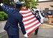 U.S. Air force and Republic of Korea Air Force honor guard members present their nation’s flags during a retreat ceremony at Osan Air Base, Republic of Korea, May 18, 2018. The retreat ceremony concluded the events for National Police week, a week in which agents and officers who have lost their lives in the line of duty are honored anually. (U.S. Air Force photo by Airman 1st Class Ilyana A. Escalona)