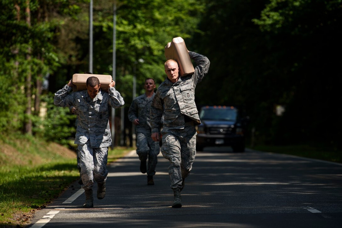 The relay consisted of four-person teams going through seven different stations that test their mental, physical, and endurance limits.