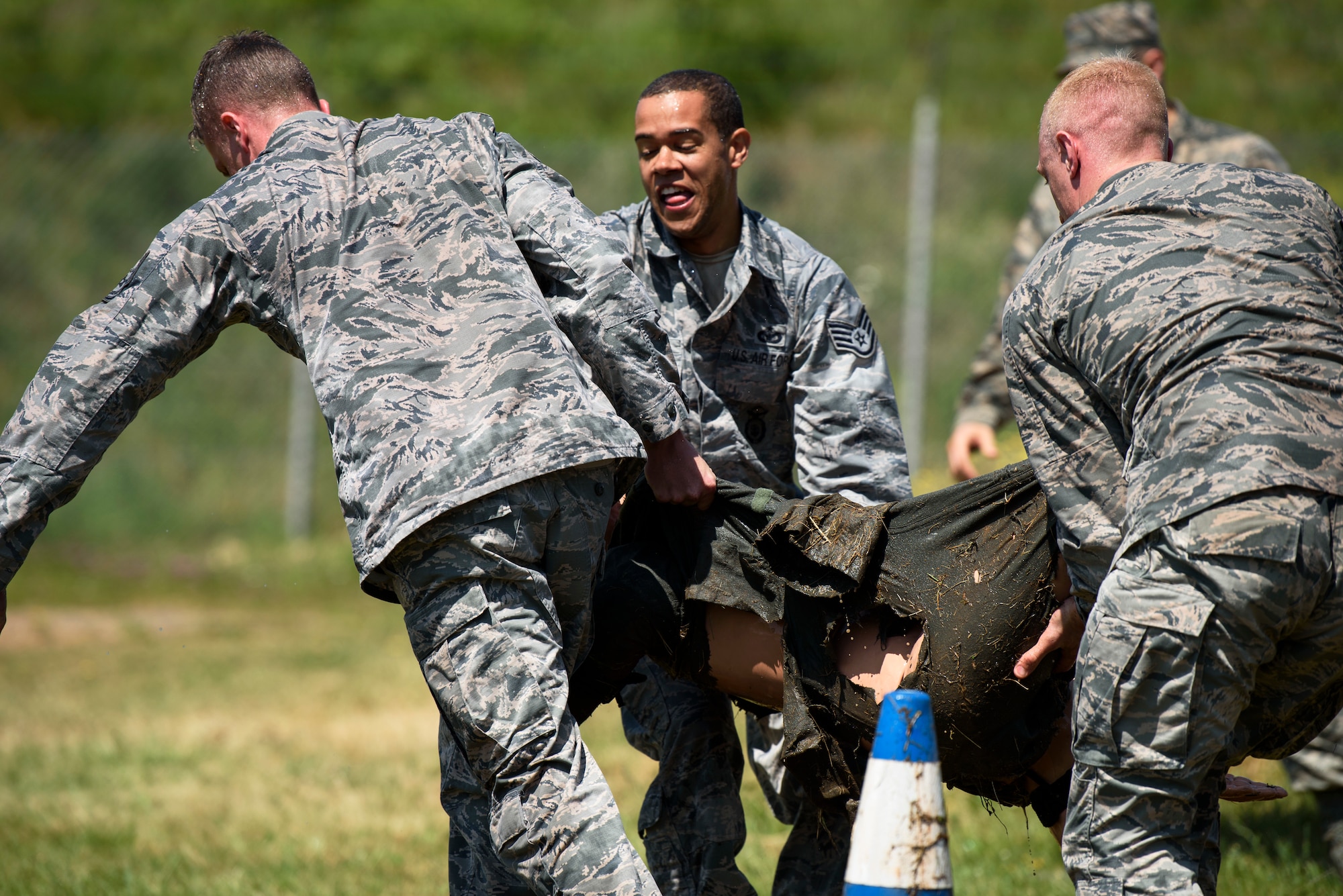 The relay consisted of four-person teams going through seven different stations that test their mental, physical, and endurance limits.