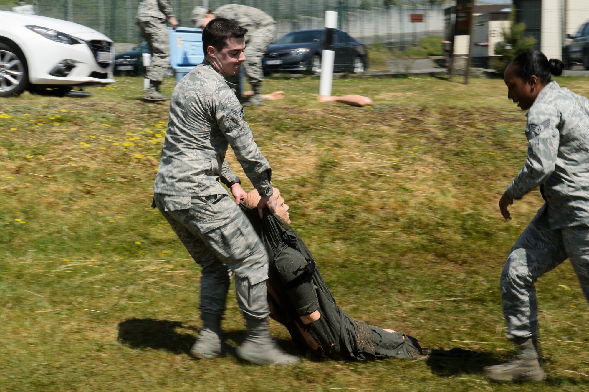 The relay consisted of four-person teams going through seven different stations that test their mental, physical, and endurance limits.