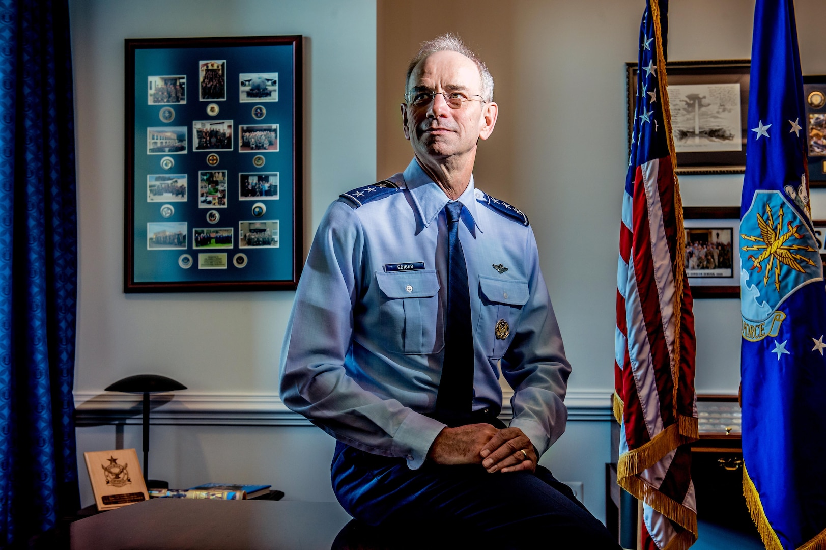 Lt. Gen. Mark Ediger, U.S. Air Force Surgeon General, photographed in his office at the Pentagon, July 8, 2016. Ediger retires from the Air Force, June 1.