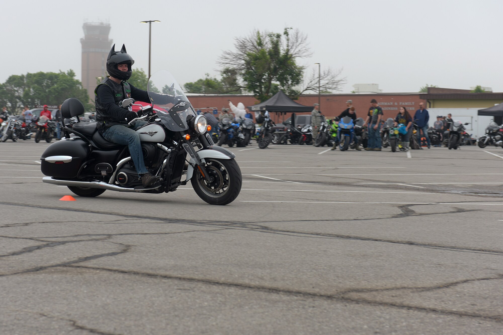 Team Whiteman hosted Motorcycle Safety Day May 21, 2018. This year’s events included motorcycle inspections, practice courses, and special guests Johnny Dare and Bob Edwards from 98.9 The Rock