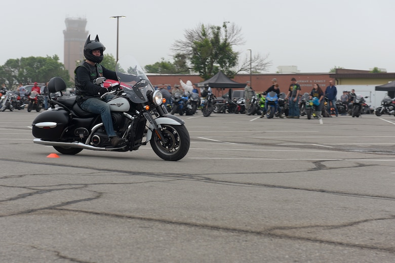 Team Whiteman hosted Motorcycle Safety Day May 21, 2018. This year’s events included motorcycle inspections, practice courses, and special guests Johnny Dare and Bob Edwards from 98.9 The Rock