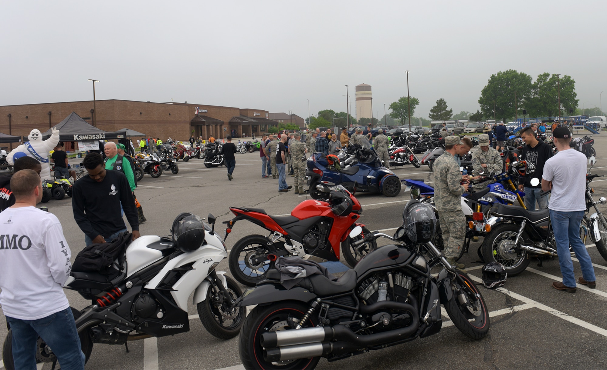 Team Whiteman hosted Motorcycle Safety Day May 21, 2018. This year’s events included motorcycle inspections, practice courses, and special guests Johnny Dare and Bob Edwards from 98.9 The Rock