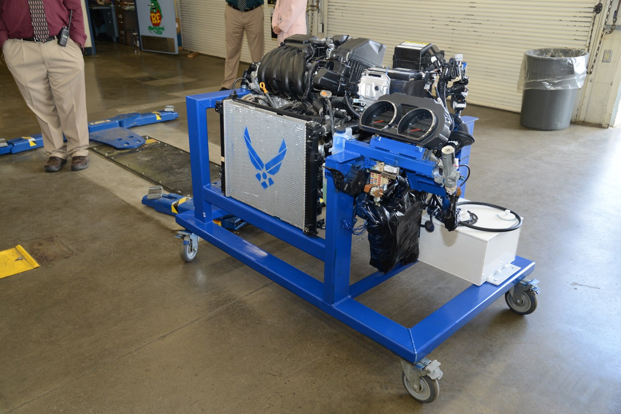 The Lancaster, California, Air Force recruiting office spearheaded the donation of a new 2018 Nissan Leaf engine, which was introduced during a small ceremony at the school May 21. (U.S. Air Force photo by Kenji Thuloweit)