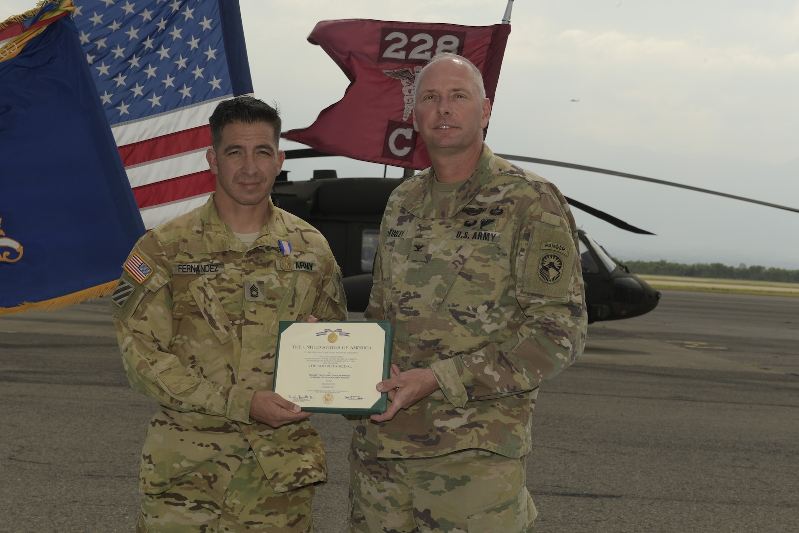 JTF-Bravo soldier receives medal for heroism in Honduras