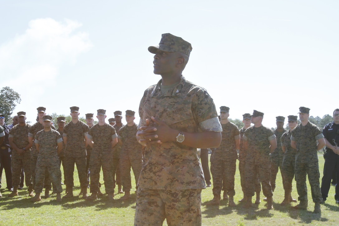 Colonel James C. Carroll III, reflects on his leadership during his assignment at Marine Corps Logistics Base Albany