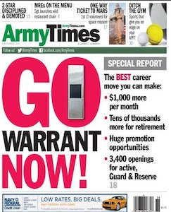 Go Warrant Now Army Times Cover