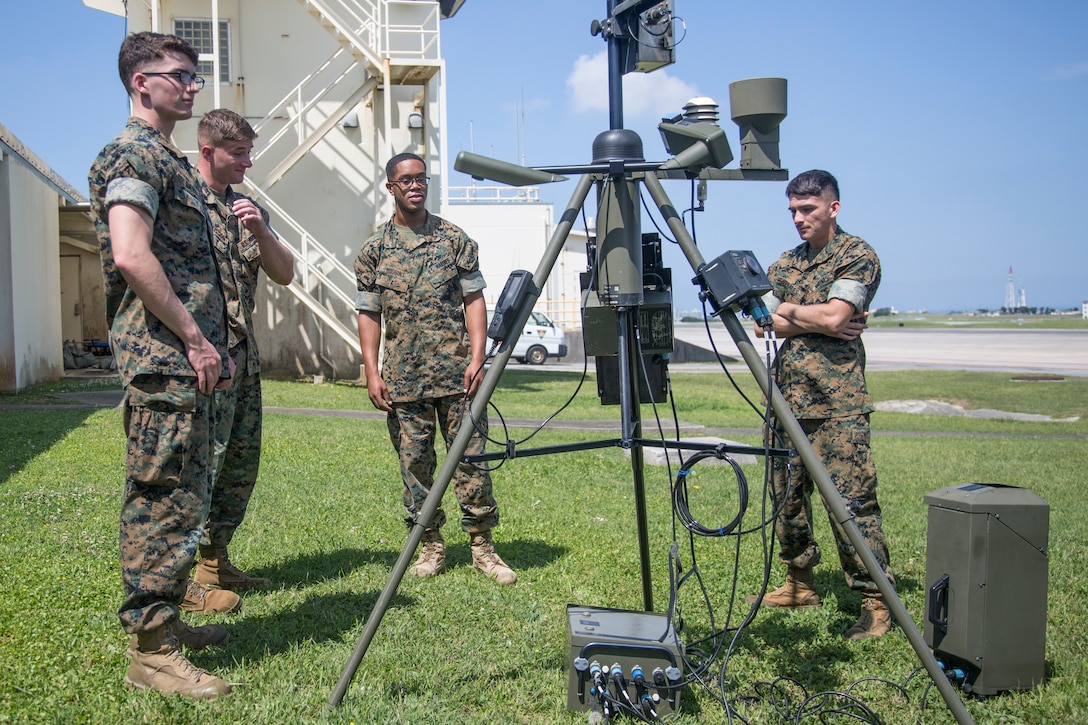 MCAS FUTENMA, OKINAWA, Japan – Marines learn about the weather local substation May 15 aboard Marine Corps Air Station Futenma, Okinawa, Japan.