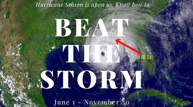 As Hurricane season quickly approaches, our Nomads must prepare to take the necessary safety precautions in the event of Mother Nature’s wrath. (U.S. Air Force Graphic by Airman 1st Class Emily Smallwood)