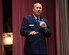 Lt. Gen. GI Tuck, 18th Air Force commander, speaks to Specialized Undergraduate Pilot Training Class 18-09 during their graduation ceremony May 18, 2018, on Columbus Air Force Base, Mississippi. More than half of the 18-09 class will be flying aircraft in Tuck’s command. (U.S. Air Force photo by Melissa Dublin)