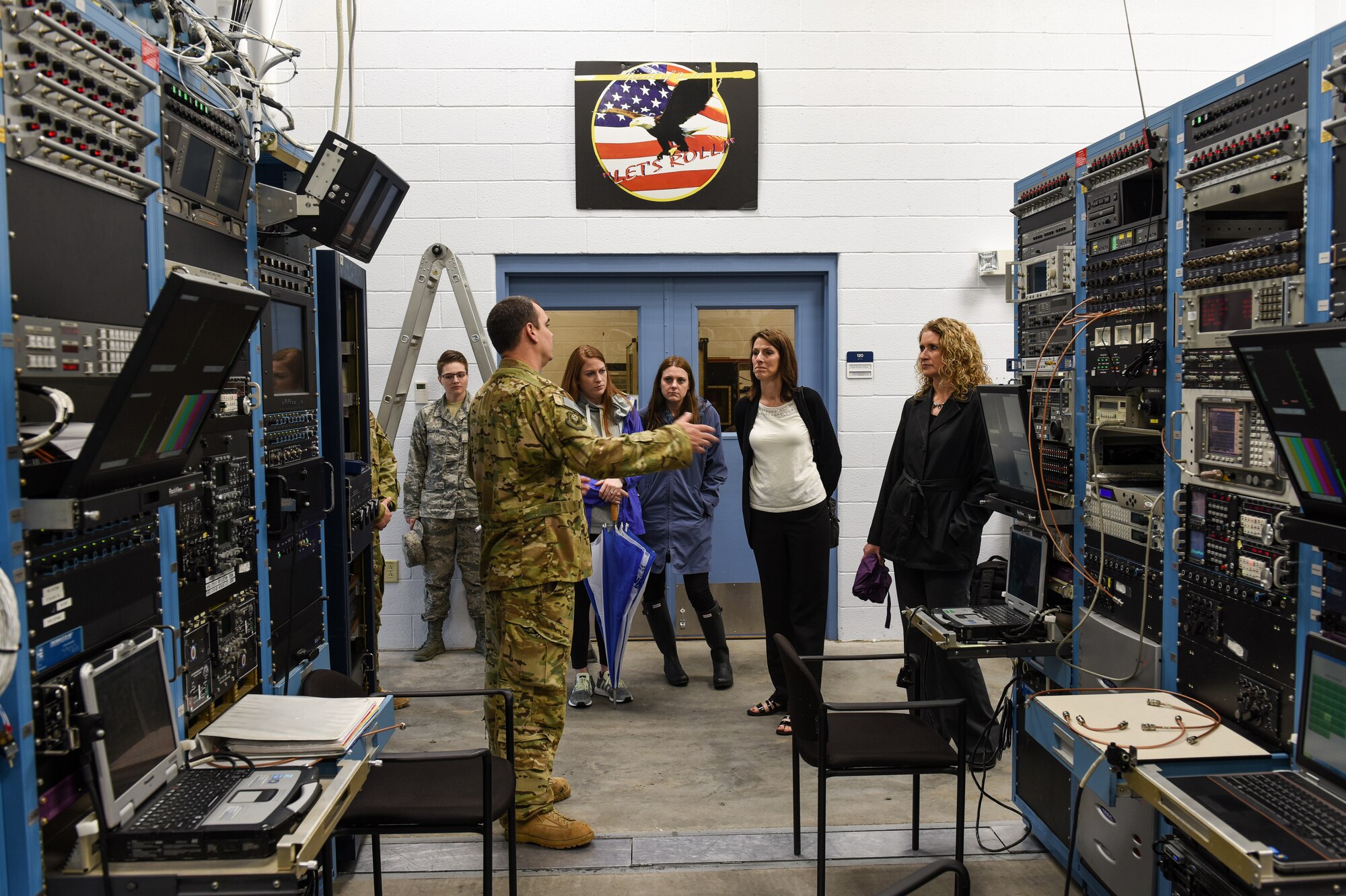 Area guidance counselors tour the 193rd Special Operations Wing.