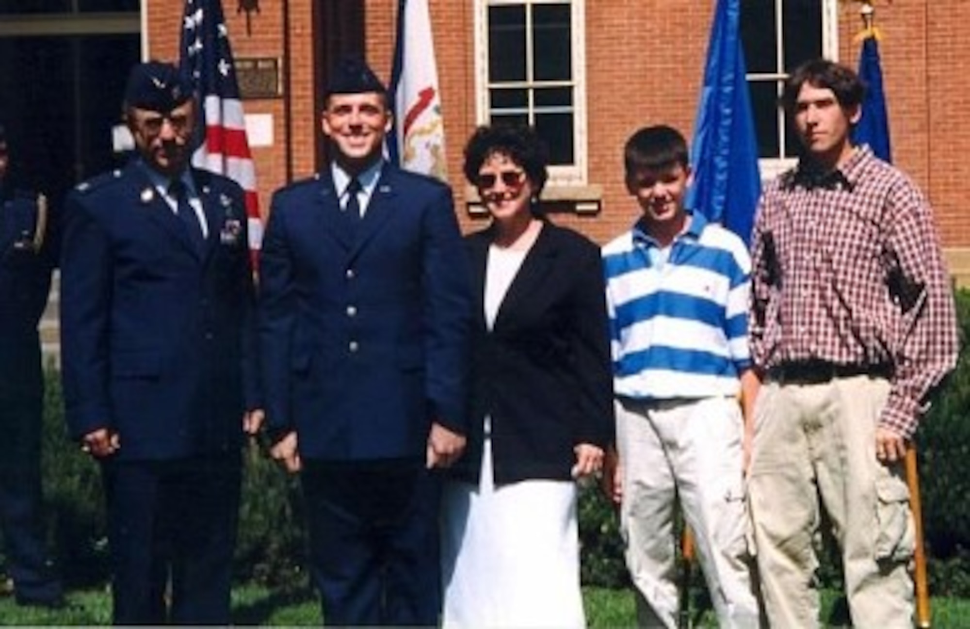 Col. Dan Cooley, a National War College student at Ft. McNair, D.C., and Col. Jason Camilletti, a Marine Corps War College student in Quantico, Va., pause for a photo following their shared promotion.