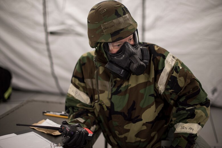 Air Guardsmen of the 176th Wing participate in a Mission Assurance Exercise at Joint Base Elmendorf-Richardson.