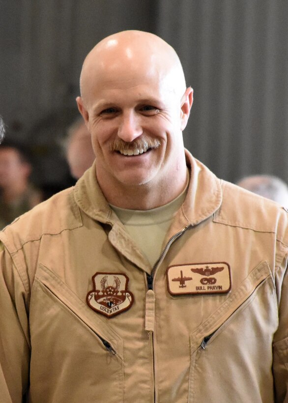 Lt. Col. Jeremiah Parvin smiles at the camera.