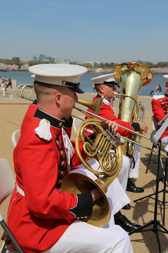 Brass Quintet Performs at Thomas Jefferson Memorial in Washington, D.C. to celebrate the 275th anniversary of the birth of Thomas Jefferson.