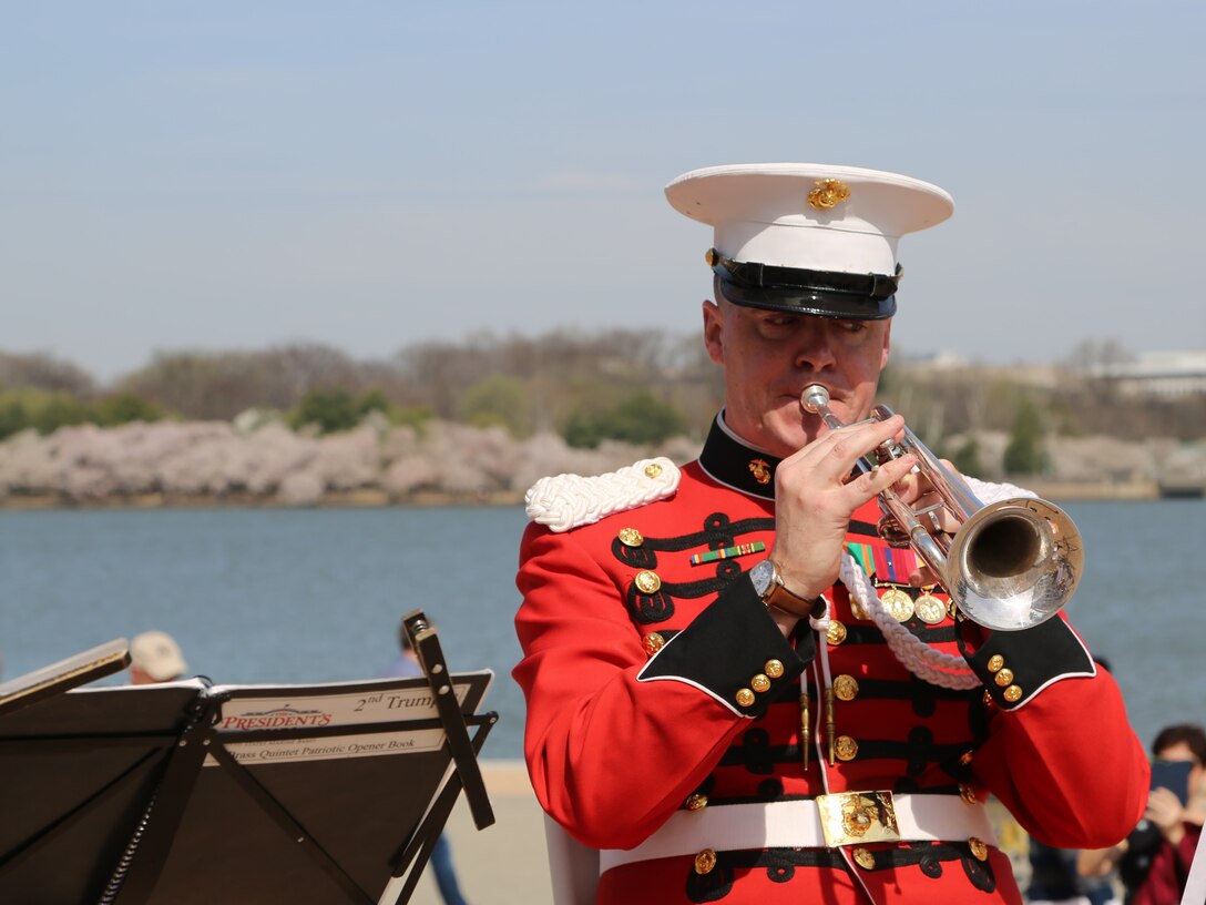 Brass Quintet Performs at Thomas Jefferson Memorial in Washington, D.C. to celebrate the 275th anniversary of the birth of Thomas Jefferson.