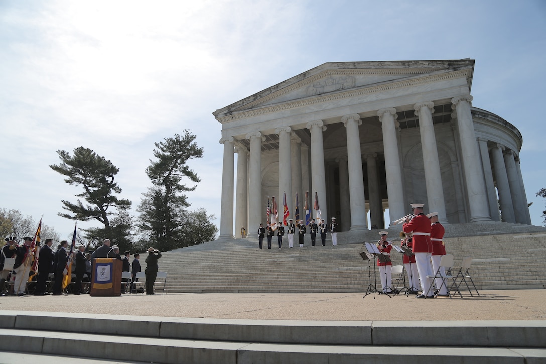 Brass Quintet Performs at Thomas Jefferson Memorial in Washington, D.C. to celebrate the 275th anniversary of the birth of Thomas Jefferson.