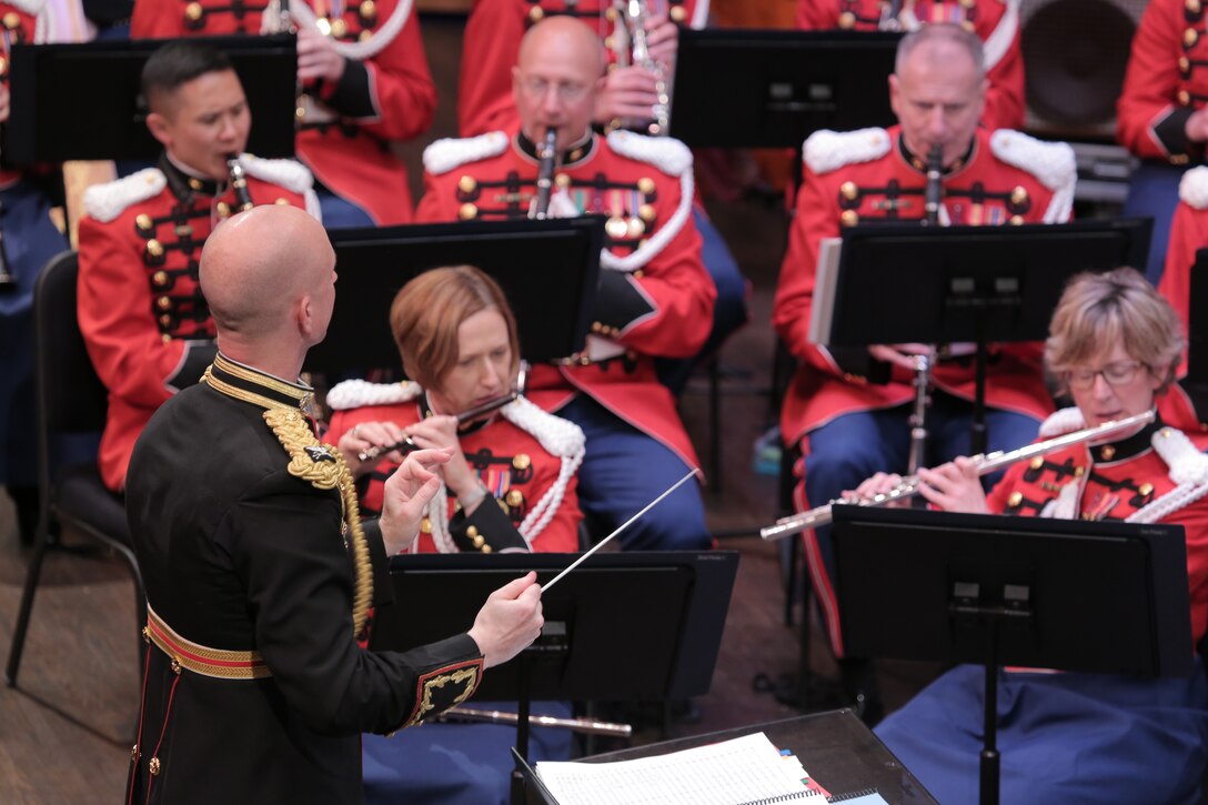 Marine Band performed a concert titled, “To Make Us Proud: A Leonard Bernstein Centennial Celebration”
