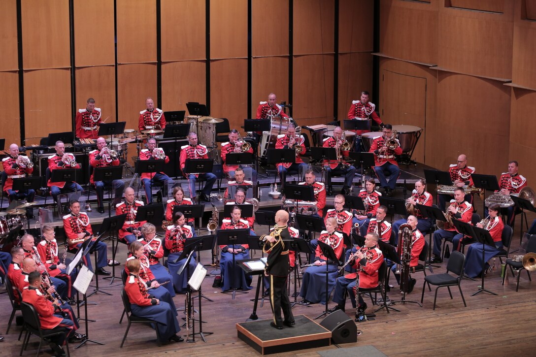 Marine Band performed a concert titled, “To Make Us Proud: A Leonard Bernstein Centennial Celebration”