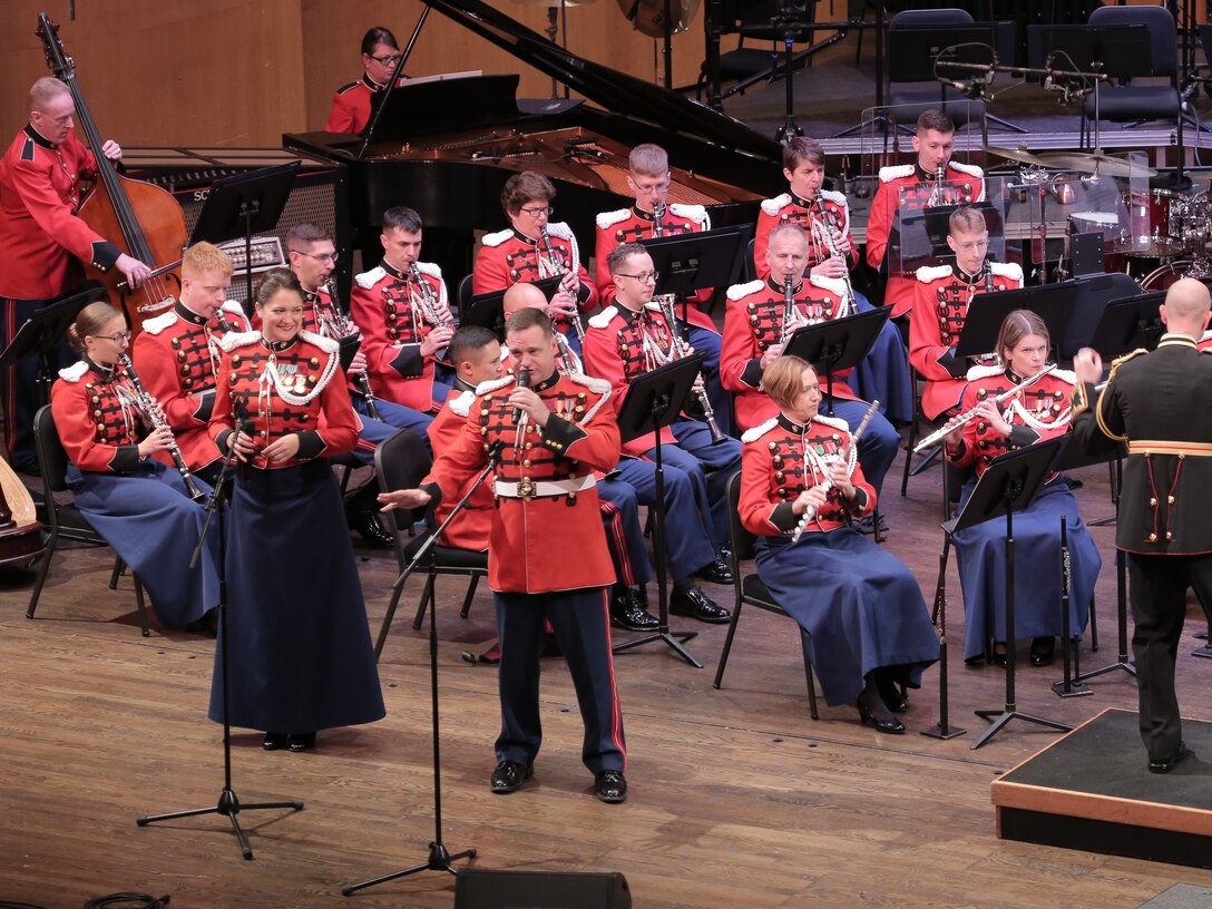 Marine Band performed a concert titled, “To Make Us Proud: A Leonard Bernstein Centennial Celebration”