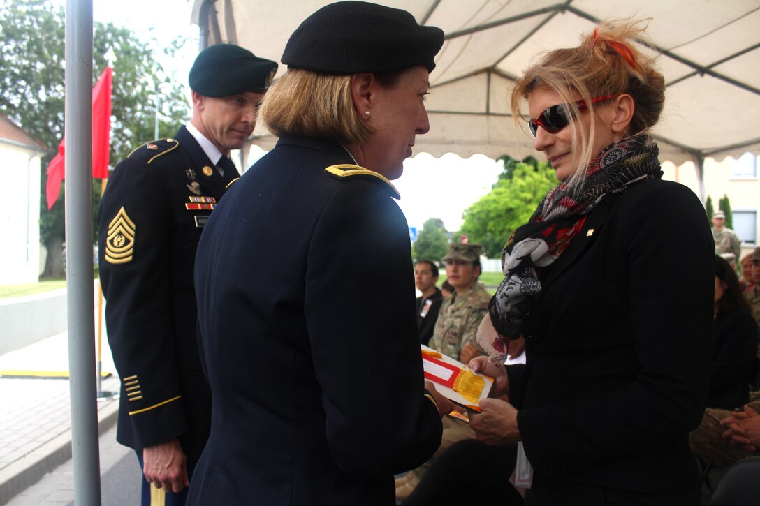 Brig. Gen. Kate Leahy at USAREUR Memorial Day ceremony