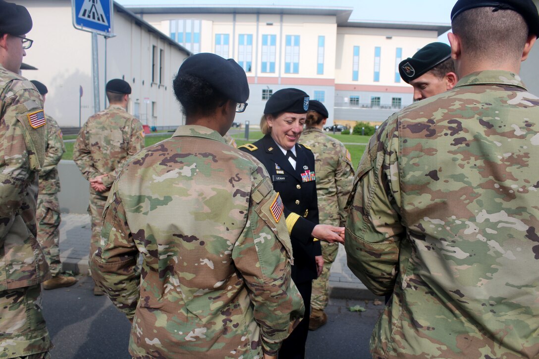 Brig. Gen. Kate Leahy at USAREUR Memorial Day ceremony