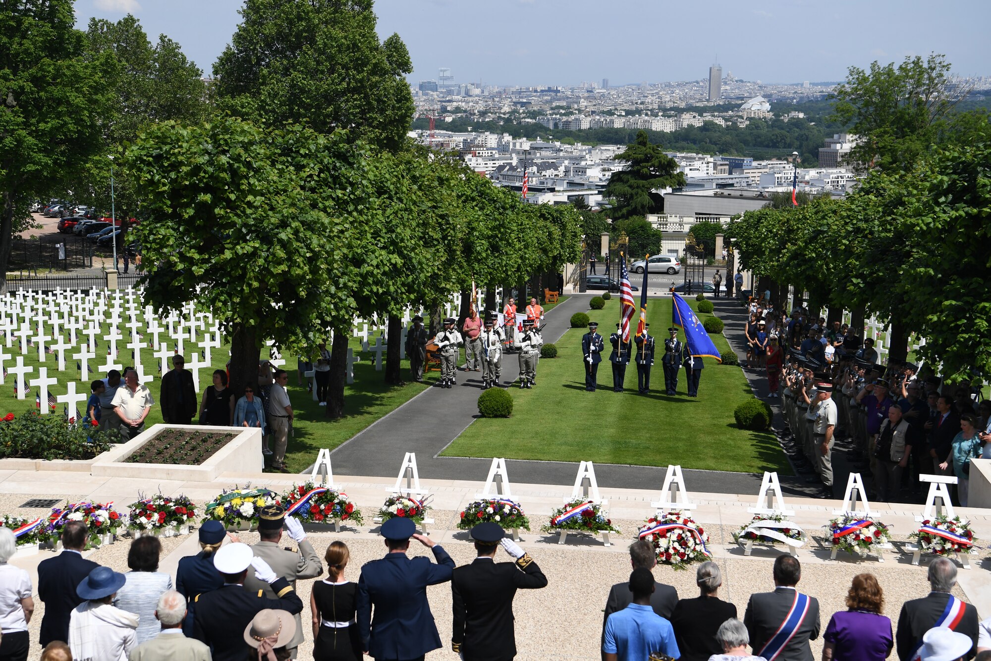 Memorial Day Ceremony at Suresnes American Cemetery near Paris, France
