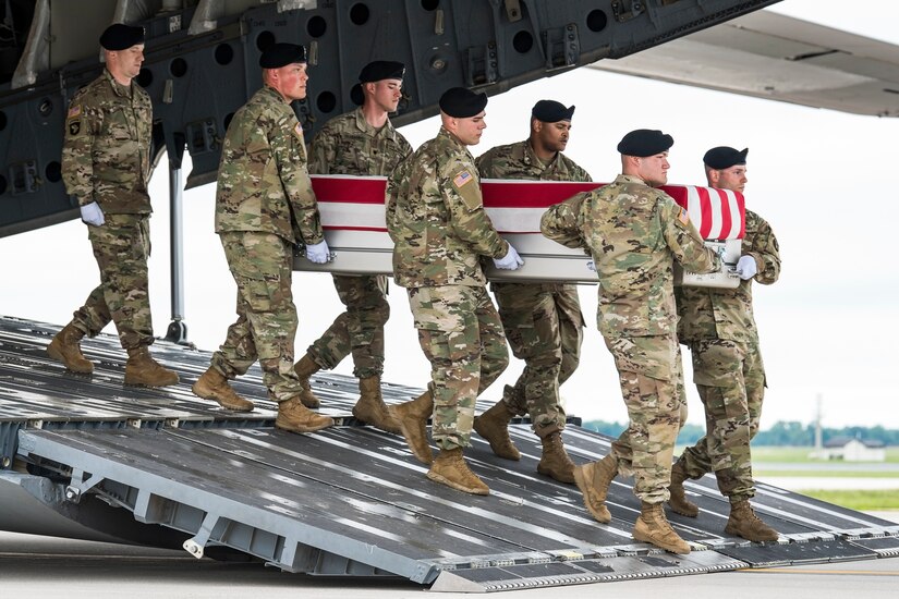 Dignified transfer for Army Staff Sgt. Conrad A. Robinson