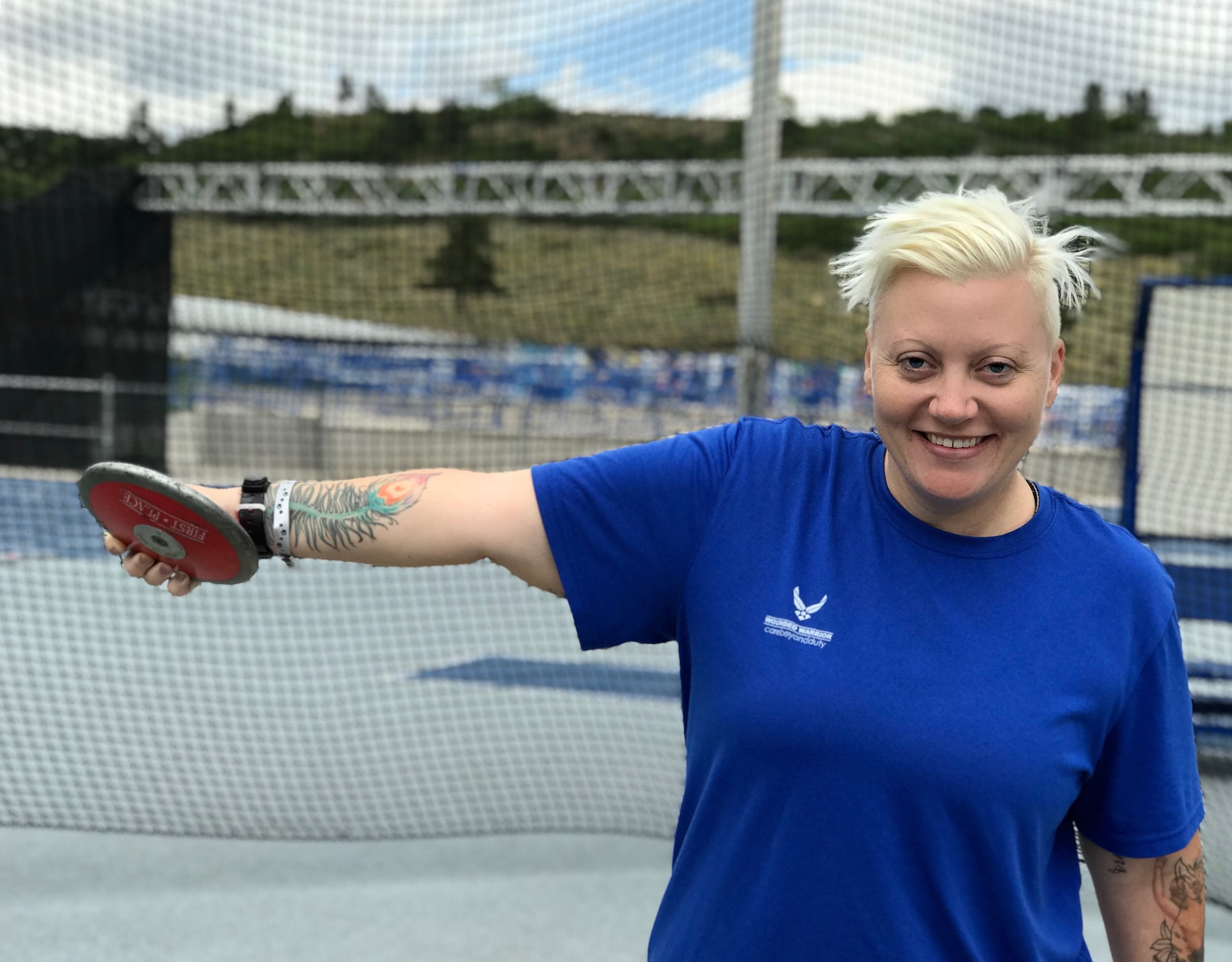 Retired Tech Sgt. Michele Prindle is one of 39 wounded warrior athletes competing for the Air Force at the 2018 Department of Defense Warrior Games.