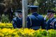 Kadena Air Base honor guardsmen post the American flag at half-staff during a Memorial Day ceremony May 25, 2018, at Kadena Air Base, Japan. The American flag was posted at half-staff to honor U.S. service members who gave their lives in support of their country. (U.S. Air Force photo by Staff Sgt. Micaiah Anthony)