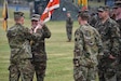 Soldiers passing unit colors